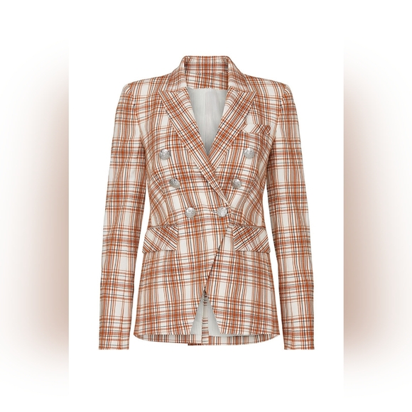 NEW NWT Veronica Beard 0 Miller COTTON plaid Dickey jacket blazer - Picture 4 of 15